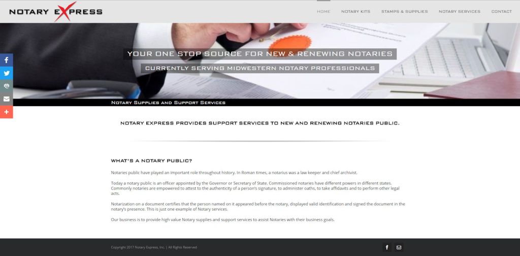 Notary Express Home Page